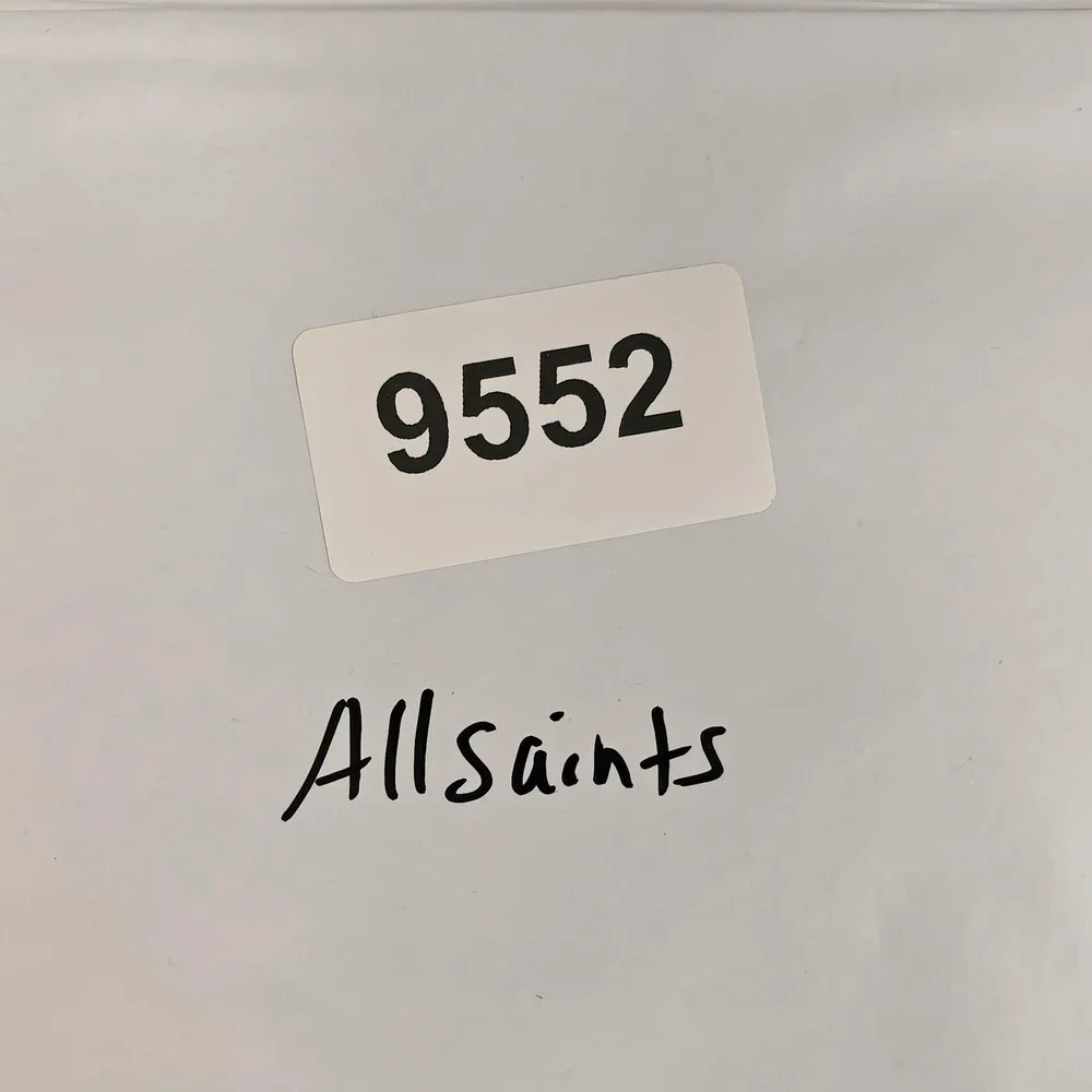 AllSaints Sweater Mens Medium Green‎ Lambswool Waffle Knit Crewneck Pullover